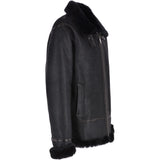 Luxury Shearling Pilot Jacket Black: MP 33