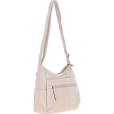 Leather Shoulder Bag with Zip & Magnetic Pocket Mushroom: Meath