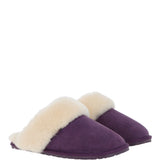 Women's Classic  Suede Sheepskin Slippers Purple: FEN-LADIES SLIPPERS