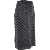 Women's Long 23.5 Inch Leather Skirt Black : Lycra Skirt