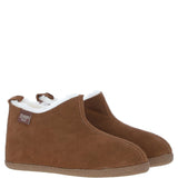 Fenland Classic Suede Sheepskin Bootie Slippers Chestnut: DARWIN