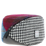 Ashwood Leather & Harris Tweed® Cloth Rugby Washbag Black/Mix: TW-82-23-BM
