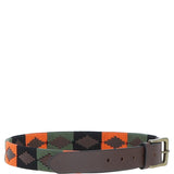 Ashwood Leather Multicolored Handmade Belt Orange: POF-25