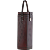 Ashwood Leather's Premium Wine Bottle Case with Strap Chestnut: LF-127
