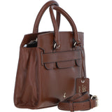 Ashwood Leather Handbag with Detachable Crossbody Strap 2 Tone Tan: 64747