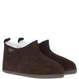 Fenland Classic Suede Sheepskin Bootie Slippers Brown: DARWIN
