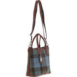 Versatile Ashwood Leather & Harris Tweed® Cloth Shoulder Bag Tan/Mcload: TW-22-02-TM