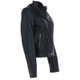 Leather Jacket Black: NANCY