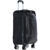 Premium Leather Trolley Suitcase Black: pl-52