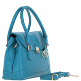 Premium Leather Shoulder Bag with Detachable Crossbody Strap Turquise: Y-56