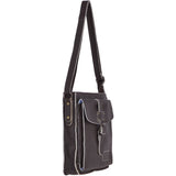 A4 Leather Messenger Bag Brown : JP Body Bag