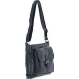 Vintage Medium Leather Shoulder Bag Navy – G23