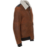 Classic Trapper Suede Leather Pilot Jacket Cognac: Trap-Pilot