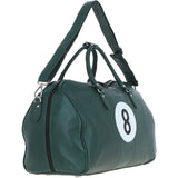 Real Leather Sports Holdall Bag with Shoulder Strap Green: PP-01-8