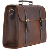 Vintage Oily Hunter Leather Briefcase Brown: Walter