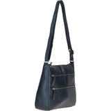 Ashwood Ladies Leather Shoulder Bag Navy: AJ3