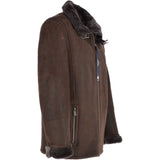Leather Sheepskin Flying Jacket Brown: Anton
