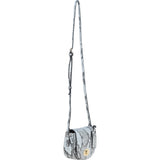 Real Leather Saddle Crossbody Bag Snake: 63753