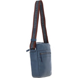 Brampton Leather Men's Crossbody Bag Navy: 64405