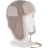 Unisex Sheepskin Trapper Hat Stone: 208