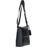 Versatile Leather Shoulder Bag Black: Bondoran