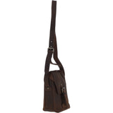 Small Vintage Leather Messenger Bag Brown: Miro