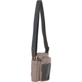 Fenland Canvas & Leather Crossbody Bag Mud/grey: FEN-751