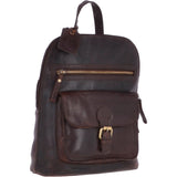 Small Vintage Leather Backpack Brandy – G25