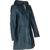 Stylish Ashwood Leather Ladies Three Quarter Jacket Navy: Emilia