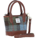 Ashwood Leather & Harris Tweed® Cloth Small Grab Bag Tan/Mcload: TW-63-02-TM