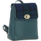 Ashwood Leather & Harris Tweed® Cloth Compact Backpack Green/Watch: TW-65-18-GW