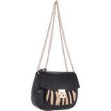 Zebra Print Natural Hair On Hide Small Cross Body Bag Black/Zebra – 61637