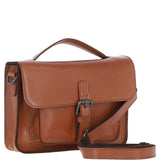 Ashwood Leather Medium Crossbody Satchel Bag Tan: P-62
