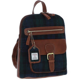 Exquisite Ashwood Leather & Harris Tweed® Cloth Backpack Tan/Watch: TW-25-04-TW