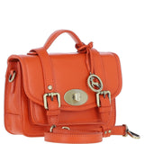 Stylish Ashwood Leather Medium Satchel Bag Orange: Y-62