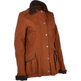 Women's Nubuck Leather Jacket Tan/nub: BARRY