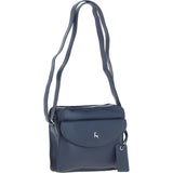 Ashwood Leather Ladies Crossbody Bag Navy: Glasgow