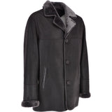 Luxury 4 Button Single Breasted  Sheepskin Coat Brown: KE-223
