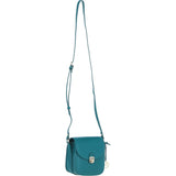 Ashwood Elegant Leather Crossbody Bag with Twist Lock Green: Y-52