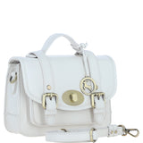 Stylish Ashwood Leather Medium Satchel Bag White: Y-62