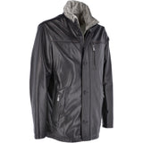 Mens 2-in1 Leather Jacket Black :  Gustavo