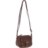Ashwood Leather Smart Women's Buckle Crossbody Bag Chestnut: S-31