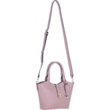 Leather Shoulder Bag with Detachable Crossbody Strap Wood Rose: 64739