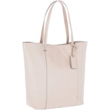 Women's Large Leather Shopper Tote Bag Panna Cota Cream : 61911