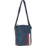 Gabicci Mens Leather Messenger Bag Navy: GB-64952
