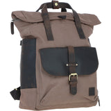 Fenland Canvas & Leather Backpack Mud/grey: FEN-755