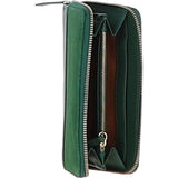 Ashwood 4 Card Zip Around Suede and Leather Purse Green: S-20