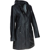 Stylish Ashwood Leather Ladies Three Quarter Jacket Black: Emilia