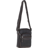 Real Leather Compact Crossbody Bag Brown: SICILY