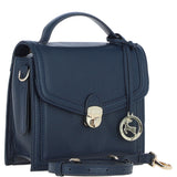 Compact Ashwood Handbag with Detachable Crossbody Strap Navy: Y-54